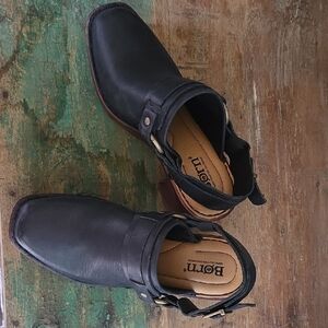 Born Hudson Black Buckle Clog/Mules Size 6